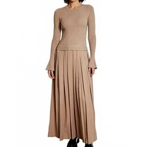 NEW DH NEW YORK meryl dress in cappuccino